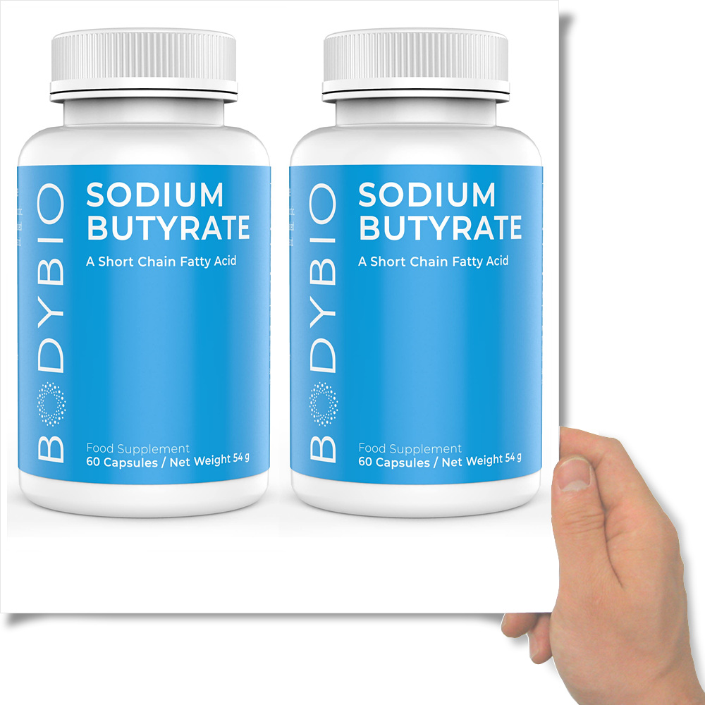 <b>바디바이오</b> 소디움 부티레이트 부티르산 Sodium Butyrate 60캡슐 2통