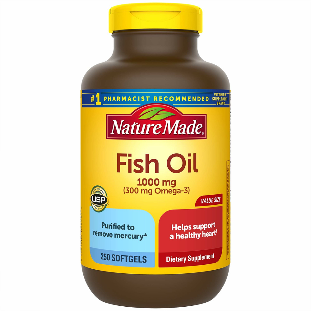 네츄럴 메이드 <b>피쉬오일 1000mg</b>, 250 소프트 켑슐 오메가3 omega3
