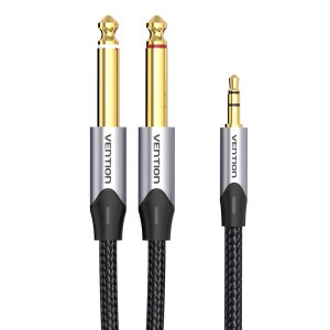 벤션 프리미엄 3.5mm to 2 6.5mm 6.35mm 오디오 케이블, BAR