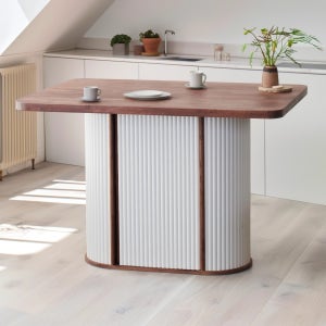 다올퍼니 템바보드 원목 아일랜드 식탁 수납 조리대 홈바 테이블