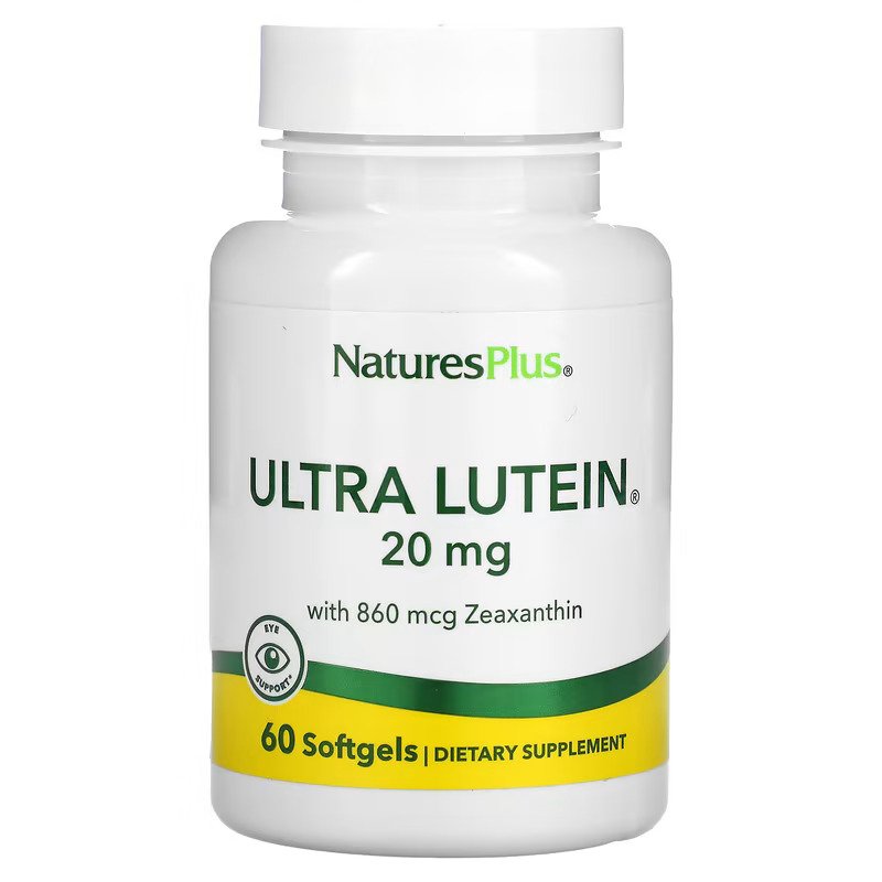 <b>네이처스플러스</b> <b>NaturesPlus</b> 지아잔틴 함유 울트라 루테인 20mg 소프트젤 60정
