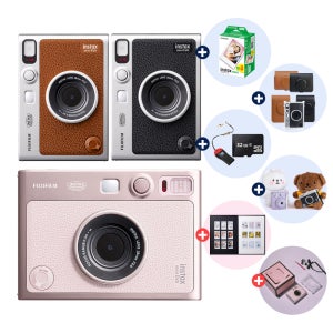 후지필름 인스탁스 미니에보+필름 2팩+케이스+메모리+키링 선물/하이브리드 즉석 카메라