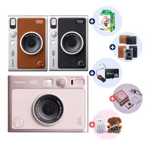후지필름 인스탁스 미니에보+필름 2팩+케이스+메모리+키링 선물/하이브리드 즉석 카메라