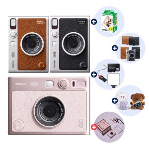 후지필름 인스탁스 미니에보+필름 2팩+케이스+메모리 or 라이트+키링 선물/하이브리드 즉석 카메라