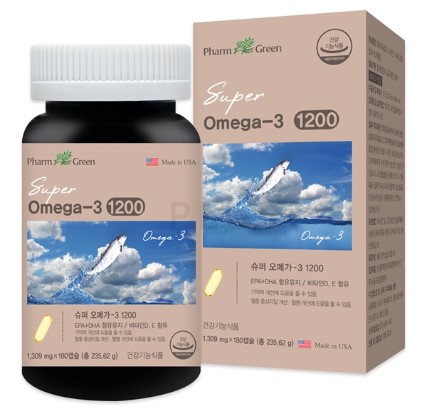 <b>팜그린</b> 슈퍼<b>오메가3</b> 1200 1,302mg x 180캡슐
