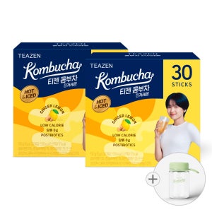 티젠 콤부차 진저레몬 30스틱입X2박스 (보틀 포함)