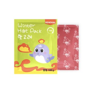 [40+10/100+50이벤트] 핫고래 핫팩 10매 귀여운핫팩 대용량 포켓형손난로 국산 군용 군인 캠핑 100g 중형