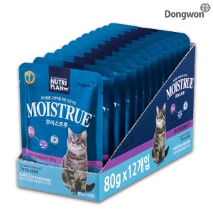 동원 뉴트리플랜 모이스트루 주식 시니어 80g x 12개입 고양이 파우치