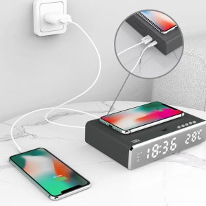 비즈 고속 무선충전 LED시계 UV살균기 BZ-SW10