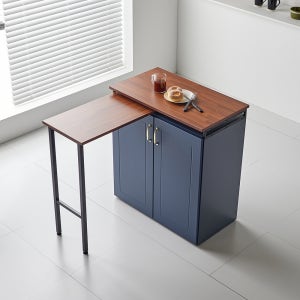 쏘렌 830 확장형 홈바 테이블 조리대 수납장 아일랜드 식탁