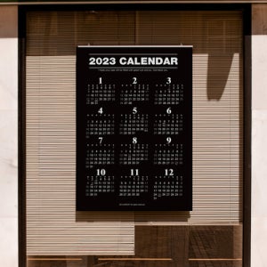 2024년 달력 대형 한장달력 핑크 베이지 1년