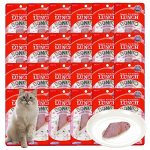 프리미엄 런치보니또 오리지날 고양이 통살 간식 참치, 20g, 24개