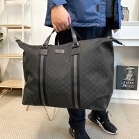 구찌 GG 시마 나일론 트래블 보스턴 토트백 (449180-G1XXN-8615) / GUCCI GG SSIMA NYLON TRAVEL BOSTON TOTE BAG