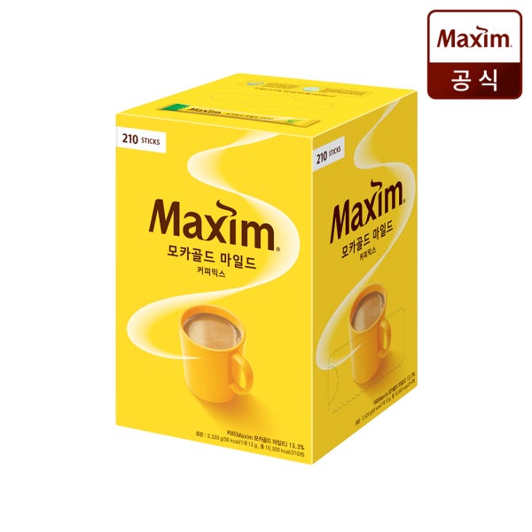 카누 공식 브랜드스토어 맥심 모카골드 마일드 커피믹스 210개입