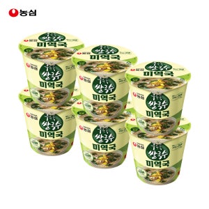 농심 후루룩쌀국수 미역국 건면 컵라면 74g x 6개
