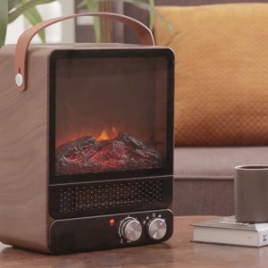 후끈후끈 전기 벽난로 히터 온풍기 스퀘어 캠핑 미니 업소용 가정용 열풍기 난방기 온풍기