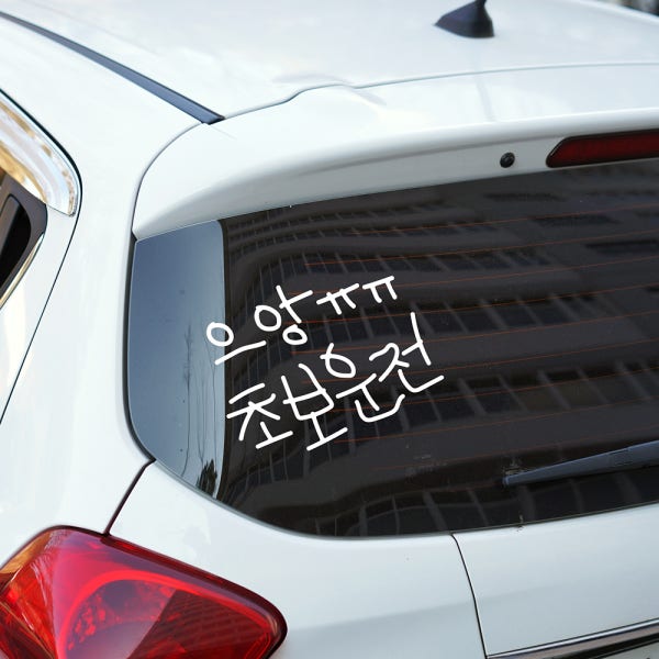 으앙 초보운전스티커 새차선물 왕초보 운전연수 귀여운초보운전