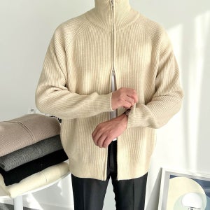 남자 니트 집업 가디건 캐시미어 투웨이 지퍼 스웨터 o1181