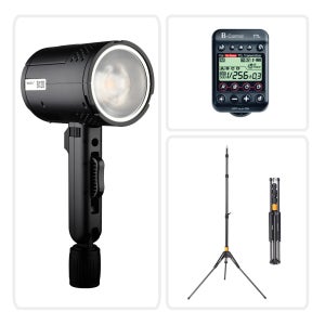 SMDV B120 HSS 조명 + 동조기 B control + C-09 카본 스탠드 세트