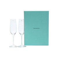 티파니 앤코 TIFFANY&Co 카덴츠 샴페인 글라스 페어 2개 세트 150ml