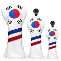 몬테라 골프 클럽 헤드 커버 화이트 태극기 드라이버 페어웨이 우드 커버