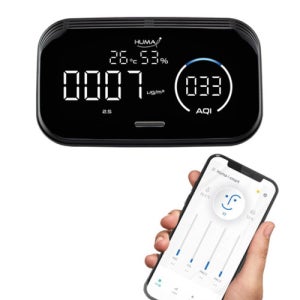 [공식인증] 미세먼지측정기 환경부1등급 이산화탄소 유해가스 VOC 측정기 모바일 앱 지원 실내용 가정용 학교용 학원용