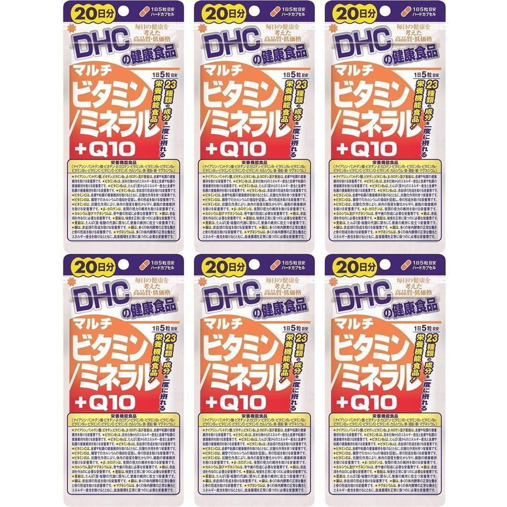 <b>DHC</b> <b>디에이치씨</b> 멀티비타민 <b>미네랄</b> Q10 20일분 100캡슐 6팩
