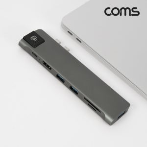 Coms 맥북 멀티허브 카드리더기 HDMI 이더넷 IH504
