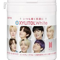 롯데 BTS 자일리톨 껌 화이트 (핑크 자몽) 143g 6 개