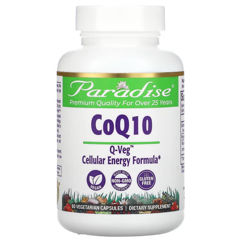 파라다이스허브 Paradise Herbs, <b>CoQ</b>10, 베지 캡슐 60정 코큐텐 미국직구