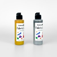 Colorico 패브릭 염색물감 120ml 금속색 (금색, 은색) / 스텐실 텍스타일 섬유 직물 천 의류 옷 티셔츠 에코백 DIY 취미 물감