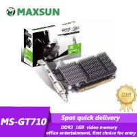 maxsun gt710 무거운 망치 1g ddr3 데스크탑 컴퓨터에 적합한 보급형 pci-e 개별 그래픽 카드