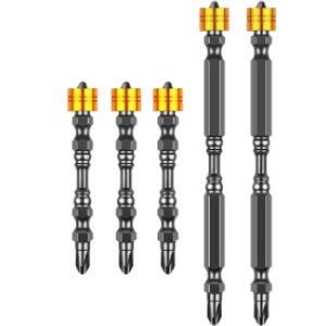 토션비트 65mm 3개 110mm 2개 총5개입 세트 드라이버 비트 양날 자석 십자 육각