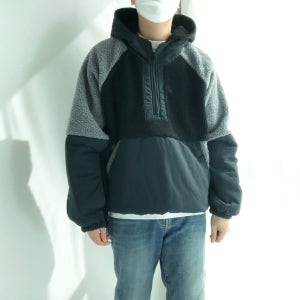 빅사이즈 남자 패딩 아노락 후드 양털 후리스 플리스 겨울 뽀글이 자켓 캠핑복장