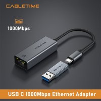 USB C 이더넷 어댑터 LAN 1000Mbps 장치 Macbook iPad Pro N405 용 네트워크 카드