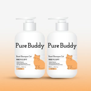 퓨어버디 고양이 부스트 샴푸 캣 저자극 애플블라썸향 300ml, 2개