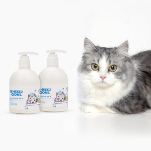 쉬즈곤 고양이 부스트 샴푸 캣 저자극 애플블라썸향 300ml 2개