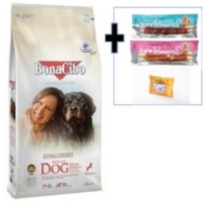 보나시보 중대형견 퍼피하이에너지 라지15kg+10인치 초대형딩고 4p+안심댕면1p