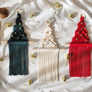 마크라메 DIY 크리스마스 만들기 트리월행잉 키트