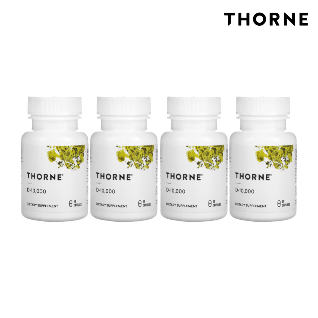 3+1 Thorne 쏜리서치 지용성 햇빛 비타민 D - 10000 60캡슐 <b>비타민D310000IU</b> 류신 루신 필수아미노산 알파 토코페롤 비타민E 비타민D3 leucine