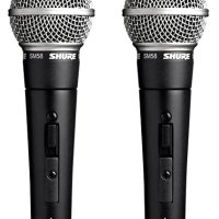 Shure 슈어 SM58S 전문 보컬 마이크 스위치 포함 2팩