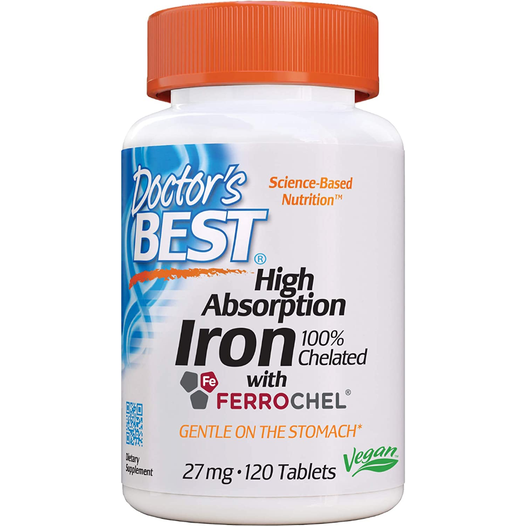 닥터스베스트 하이 앱솔루션 철분 27mg 120정 High Absorption Iron
