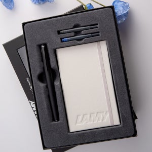 라미 만년필 스튜디오 Lx 066 화이트노트 세트 (올블랙) 무료각인