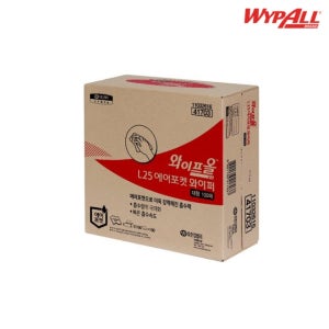와이프올 L25 에어포켓 산업용 와이퍼 대형 3겹 100매 41703 (6카톤)