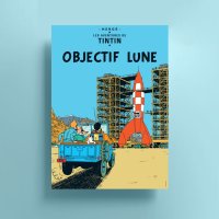 Herge Tintin 에르제 땡땡 Objectif Lune 달탐험계획 포스터 액자 포함