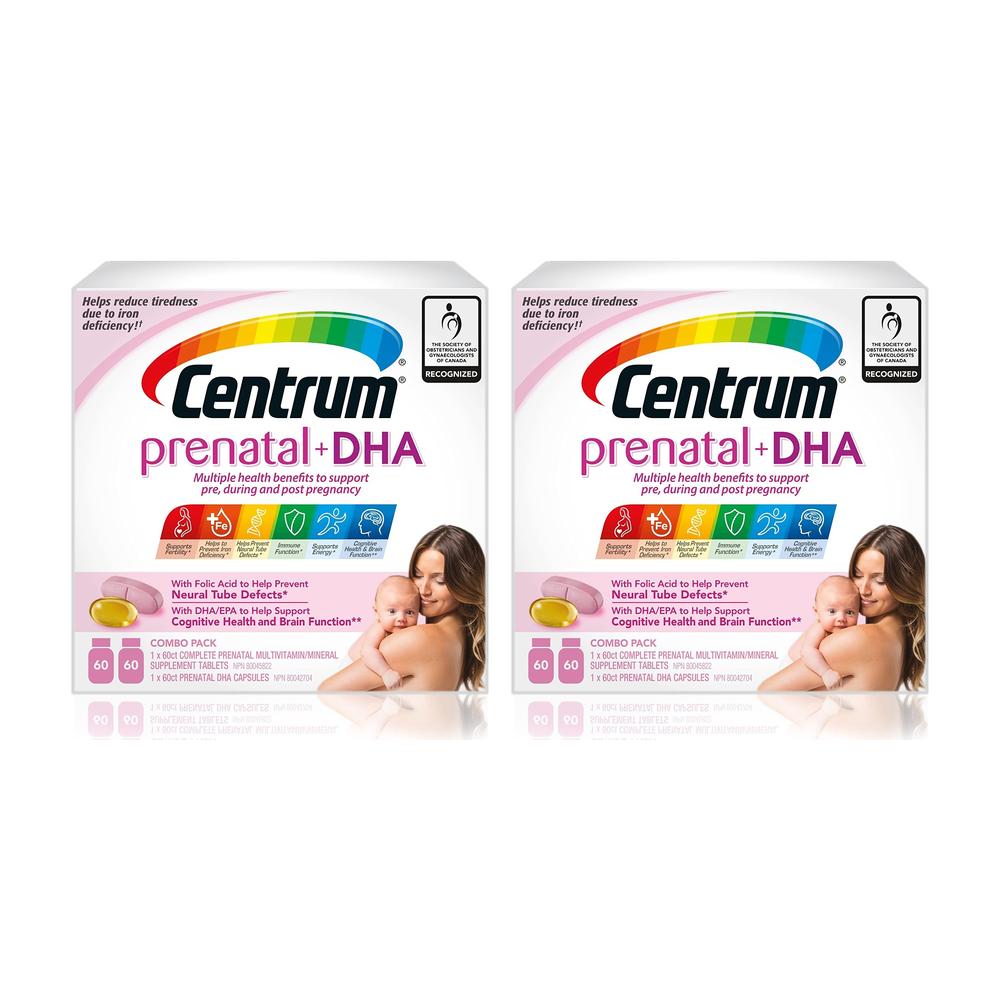 <b>센트룸</b> Prenatal+<b>Dha</b> 콤보 120정 2팩