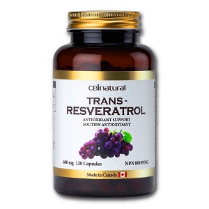 캐나다 트랜스 레스베라트롤 600mg 120 야채캡슐 최고순도 98% / 캐나다 생산 캐나다 식약청 GMP/NPN인증