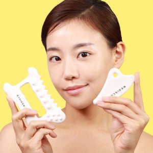 [모든 분 4,000P] 메디스코 올인원 괄사 하트 괄사 마사지기 얼굴 림프 순환 경락 승모근 두피 도자기 세라믹