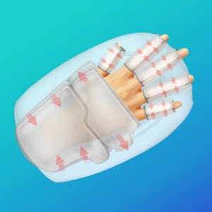 휴플러스 손가락분리형 손 마사지기 온열 찜질 주무름 안마기