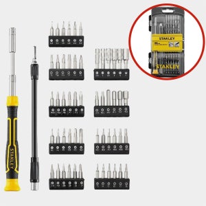 스탠리 정밀 드라이버 세트 56Pcs 십자 일자 별 육각 DIY 보관케이스